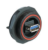 BULGIN LIMITED PX0848/A3 USB Adapter, USB Type A Receptacle, USB Type A Receptacle, USB 3.0, IP68, IP69K