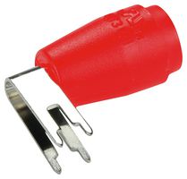 CAL TEST ELECTRONICS CT3151-2 Banana Test Connector, Jack, Panel Mount, 25 A, 1 kV, Nickel Plated Contacts, Red