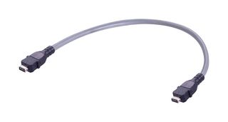 HARTING 33483232A32003 Ethernet Cable, 10 Contact, IX Type B Plug to IX Type B Plug, Grey, 300 mm, 11.8 "