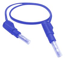 MUELLER ELECTRIC 22.451-.25M-6 Banana Test Lead, 4mm Retractable Banana Plug, Shrouded, 4mm Retractable Banana Plug, Shrouded