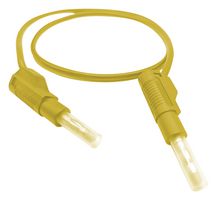 MUELLER ELECTRIC 22.451-.50M-4 Banana Test Lead, 4mm Retractable Banana Plug, Shrouded, 4mm Retractable Banana Plug, Shrouded
