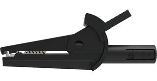SCHUTZINGER 99013313 Insulated Crocodile Clip, 8 mm Jaws Open, Black, 10 A Current, 600 V, SAK 6715 Series