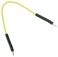 MULTICOMP PRO MP-M-M-20-Y Test Lead, Plugs, Male - Male, 0.8mm Dia, 200mm Length, Yellow, 2 A, AuNi Coated Brass, Rubber