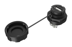 AMPHENOL COMMUNICATIONS SOLUTIONS MRUAFE15100 USB Adapter, Bayonet Lock, USB Type A Plug, USB Type A Plug, USB 2.0, IP67, MRU Series