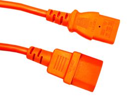 MULTICOMP PRO MP015738 Mains Power Cord, IEC 60320 C13 to IEC 60320 C14, 5 m, Orange