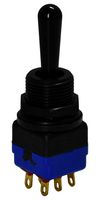 APEM 12149AGX408 Toggle Switch, On-Off-On, DPDT, Non Illuminated, 12000 Series, Panel Mount, 4 A