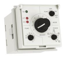 PELTEC 502 Analogue Timer, IP40, 500 Series, Multifunction, 50 ms, 30 Days, 10 Ranges, 2 Changeover Relays