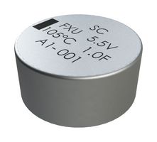 KEMET FXU0H105ZF Supercapacitor, 1 F, 5.5 V, Radial Leaded, -20%, +80%, 7.62 mm