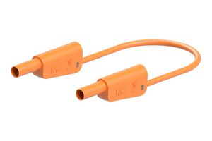 STAUBLI 66.2013-10030 Banana Test Lead, 4mm Stackable Banana Plug, Shrouded, 4mm Stackable Banana Plug, Shrouded