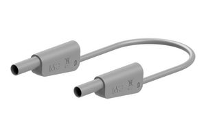 STAUBLI 66.2014-20028 Banana Test Lead, 30 VAC, 4mm Stackable Banana Plug, Shrouded, 4mm Stackable Banana Plug, Shrouded