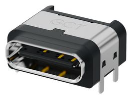GCT USB4736-GF-A USB Connector, IP67, Top Mount, USB Type C, Receptacle, 6 Ways, Surface Mount, Through Hole Mount