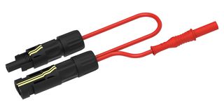 MULTICOMP PRO MP-MPVBPL-1.5KV-R Test Patch Lead, PV Plug Connector, PV Jack Connector, 4mm Shrouded Banana Plug, 3.28 ft, 1 m
