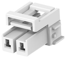 TE CONNECTIVITY 2391516-2 Heavy Duty Connector Base, 2Pos, Natural, Power Double Lock Series, Panel Mount
