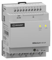 CROUZET MXB12RU1ET PLC, Ethernet, 8 Input Digital, 4 Output Digital, IP20, IP40, 24 VAC, Millenium Series