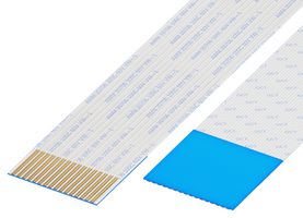 GCT 05-30-D-0076-A-4-06-4-G FFC / FPC Cable, Gold Plated, 30 Core, 0.5 mm, Opposite Sided Contacts, 3 ", 76 mm, White