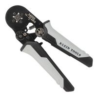 KLEIN TOOLS 34055 Crimp Tool, Black/Grey Handle, Ratchet, Klein Tools 22-10AWG Cable Wire and Ferrules