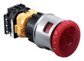 IDEC XN4E-BL404MR Emergency Stop Switch, 4PST-NC, On-Off, Screw, 5 A, 250 V, 250 V