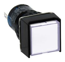IDEC AL6Q-M14P-JW Industrial Pushbutton Switch, A6 Series, 16.2 mm, SPDT, Momentary, Square, Pure White