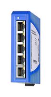 HIRSCHMANN 942132016 Switch, 5 Ports, Industrial, Unmanaged Fast Ethernet, DIN Rail, RJ45 x 5, 10Mbps, 100Mbps