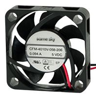SAME SKY CFM-4010V-185-314 DC Axial Fan, 12 V, Square, 40 mm, 10 mm, omniCOOL, 9.9 CFM