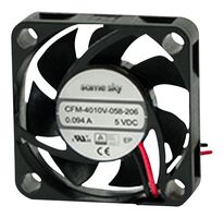 SAME SKY CFM-4020V-050-165 DC Axial Fan, 5 V, Square, 40 mm, 20 mm, omniCOOL, 6.3 CFM