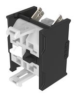 EAO 704.905.5-1 Contact Block, SPST-NC/NO, Plug In, 2 Pole, 6 A, 500 V, EAO 04 Series Selector Switches