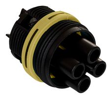 ITT CANNON 121488-4040 Circular Connector Insert, Threaded, BVM-T Series, 4 Contacts, Pin, Screw