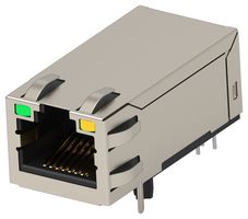 TE CONNECTIVITY 2496695-4 Modular Connector, RJ45 Jack, 1 x 1 (Port), 8P8C, Cat6, Through Hole