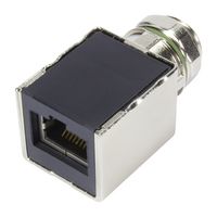 HARTING 21033812800 In-Line Adapter, Cat 6a, Adapter, In-Line, M12 Socket, RJ45 Socket