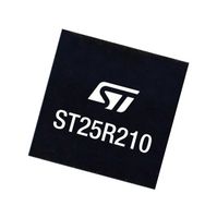 STMICROELECTRONICS ST25R210-ANET NFC Reader, SPI Interface, Reader/Writer, 2.7V to 5.5V Supply, -40 to 105°C, UFQFPN-EP-28