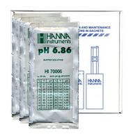 HANNA INSTRUMENTS HI-70006P Calibration Solution, 6.86 pH @ 25°C, Liquid, Sachet, 20 ml