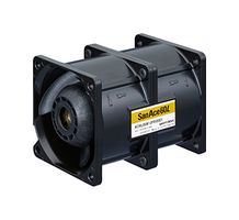 SANYO DENKI 9CRLB0612P0G001 DC Axial Fan, 12 V, Square, 60 mm, 76 mm, Precision Ball Bearing, 84.8 CFM