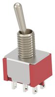 ALCOSWITCH - TE CONNECTIVITY DMTD1T4B4TSVS05 Toggle Switch, On-None-On, DPDT, Non Illuminated, DMT Series, Panel Mount, 5 A