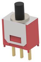 TE CONNECTIVITY - ALCOSWITCH DMPS2P3B1PPVG05 Pushbutton Switch, DMP Series, SPDT, On-(On), Plunger, Black