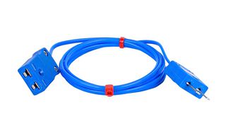 LABFACILITY EXT-K-C1-1.0-MP-MS-JIS Sensor Cable, 7/0.2mm Core, K Type Thermocouple Plug, K Type Thermocouple Receptacle, 2 Positions