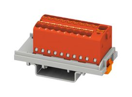 PHOENIX CONTACT 1047456 Panel Mount Barrier Terminal Block, 17.5 A, 500 V, 19 Pole, 9, Push In, 14 AWG