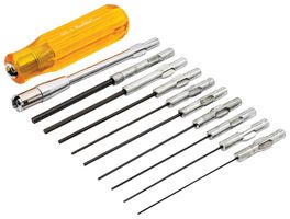 WELLER XCELITE 99PS60N Screwdriver Set, Bristol Blades, Handle & Extension, 11 Pieces, 99 Series