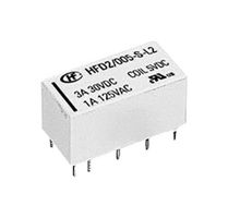 HONGFA HFD2/024-S-L2 Signal Relay, 24 VDC, DPDT, 3 A, HFD2 Series, Through Hole, Latching Dual Coil