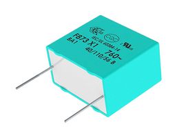 KEMET F873RU185M760Z Safety Capacitor, Metallized PP, Radial Box - 2 Pin, 1.8 µF, ± 20%, X1, Through Hole