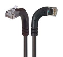 L-COM TRD815RA12BLK-2 Ethernet Cable, Cat5e, 90° RJ45 Plug to 90° RJ45 Plug, UTP (Unshielded Twisted Pair), Black