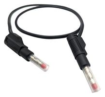 MUELLER ELECTRIC BU-2060-A-025-0 Banana Test Lead, 4mm Stackable Banana Plug, Retractable Sleeve
