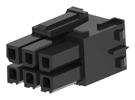 AMPHENOL COMMUNICATIONS SOLUTIONS 10174854-06BLF Heavy Duty Connector Base, 6 Position, 5.7mm Pitch, Minitek Pwr 5.7 Series, Cable Mount