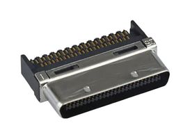 3M 12150-5000 FR I/O Connector, 50 Contacts, Plug, SDR, Solder, 121 Series, Cable Mount