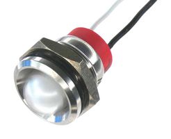 OSHINO LAMPS PL14SL126 LED Panel Mount Indicator, 520nm, 140 deg, Green, 240 V, 14 mm, 20 mA, 800 mcd, IP67