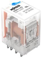 WAGO 2585-143 Power Relay, 4PDT, 12 V, 5 A, WAGO - 2585 Series, Quick Connect, Non Latching