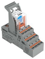 WAGO 2585-343 Power Relay, 4PDT, 12 V, 5 A, WAGO - 2585 Series, DIN Rail, Non Latching