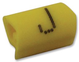 TE CONNECTIVITY - RAYCHEM 13611419 Wire Marker, K Type, Pre Printed, J, Black, Yellow, 5.8mm x 12.56mm, 10 mm