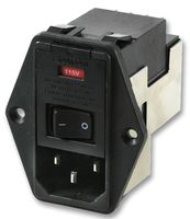 CORCOM - TE CONNECTIVITY PE0SXDHXA Filtered IEC Power Entry Module, IEC C14, Medical, 10 A, 250 VAC, 2-Pole Switch