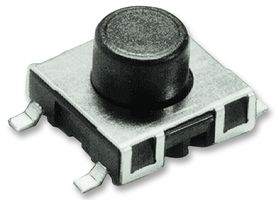 SCHURTER 1241.1612.11 Tactile Switch, SMS Series, Top Actuated, Surface Mount, Round Button, 180 gf, 50mA at 42VDC