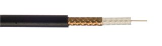 WEBRO 490054-BLK-100 Coaxial Cable, RG59, 0.58 mm², 328 ft, 100 m, 6.15 mm, 75 ohm